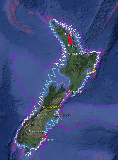 Glider Path Around NZ